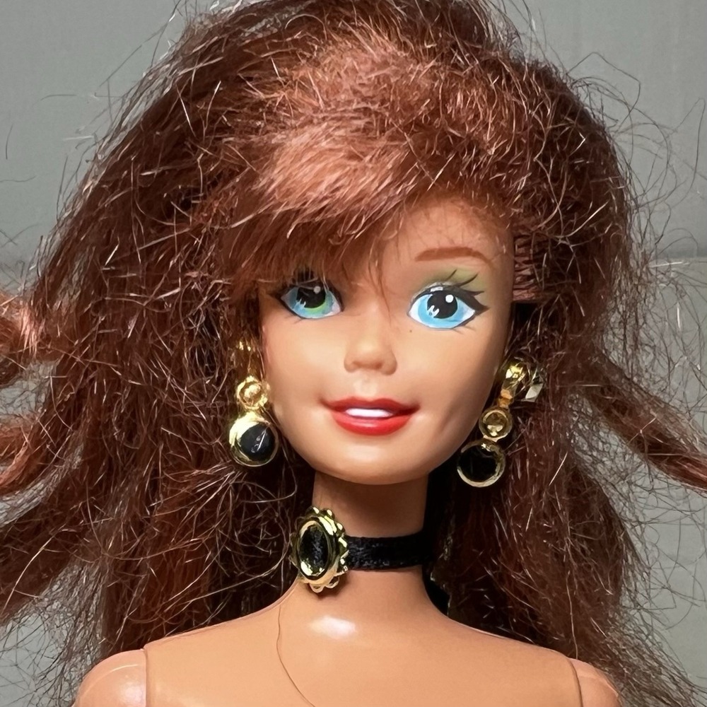 Vtg 1994 Mattel Barbie Cut N Style Redhead Doll‎ 12644 Nude #2